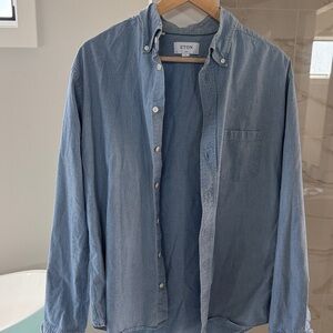 Eton Light Blue Denim Button-Down Shirt - Men's